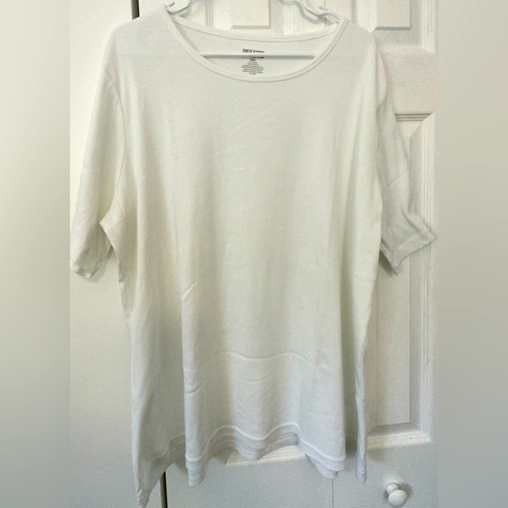 Duluth Trading Company long tail t-shirt ladies - White, size XXL 100% cotton